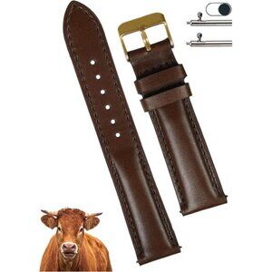 Leather Watch Band Quick Release Leather Strap For Women Handmade